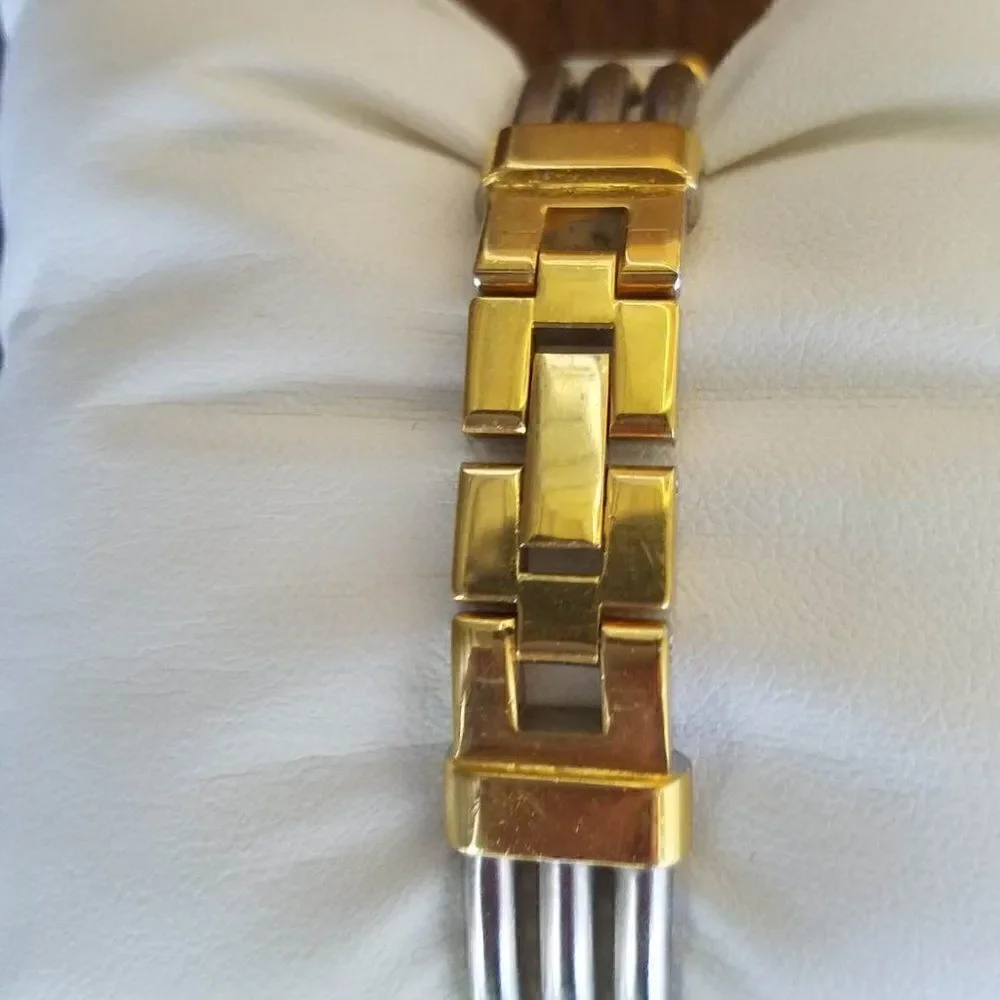 Anne Klein Two Tone Quartz Watch Works fits 6 1/2